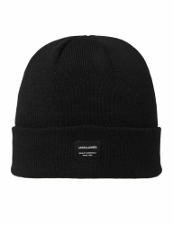 JACK & JONES Herren Mütze Strickmütze Beanie JACDNA Strickmütze Einheitsgröße Schwarz (Black Black) Angebot bei HelloDeals