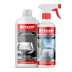 Brestol® Antibeschlagspray + Scheibenversiegelung Set1 (250 ml + 300 ml)- Wasserabweiser Regenabweiser Antifog Antibeschlag Abperleffekt Abperl-Effekt Nano Klarsichtspray Antibeschlagmittel Angebot bei HelloDeals