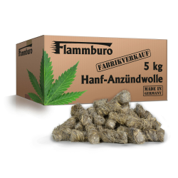 5 kg FLAMMBURO Anzündwolle, Kaminanzünder, Ofenanzünder - Holzfreie Anzünder aus Hanffasern - Noch nachhaltiger - 100% nachwachsende und pflanzliche Rohstoffe (5kg-Vorratskarton) Angebot bei HelloDeals