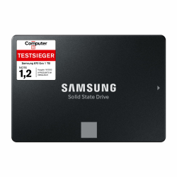 Samsung 870 EVO SATA III 2,5 Zoll SSD, 1 TB, 560 MB/s Lesen, 530 MB/s Schreiben, Interne SSD, Festplatte für schnelle Datenübertragung, MZ-77E1T0B/EU Angebot bei HelloDeals