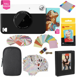 KODAK PRINTOMATIC Digitale Sofortbildkamera, Vollfarbdrucke auf Zink 2x3-Fotopapier mit Sticky-Back-Funktion - Drucken Sie Memories Sofort (Blau), 50-Pack-Papierbündel Angebot bei HelloDeals