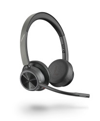 Plantronics Poly – schnurloses Voyager 4320 UC-Headset – Kopfhörer mit Mikrofonarm – USB-C-Bluetooth-Adapter – kompatibel mit Teams, Zoom und mehr, Schwarz Angebot bei HelloDeals