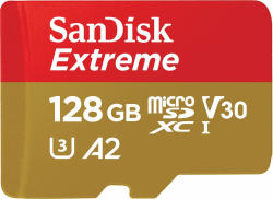 SanDisk Extreme microSDXC UHS-I Speicherkarte 128 GB für Actioncams und Drohnen + Adapter + RescuePRO Deluxe (bis zu 190 MB/s, A2, Class 10, U3, V30) Angebot bei HelloDeals