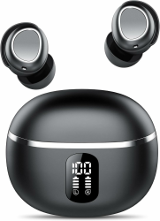 Kopfhörer Kabellos Bluetooth, Bluetooth Kopfhörer 5.3 mit 4 ENC Mic, Mini In-Ear Schlafkopfhörer 50H Laufzeit, Sanfter Klang Bequem Tragen ohne Druckgefühl, IPX7 Wasserdicht Ultraleicht Ohrhörer Angebot bei HelloDeals