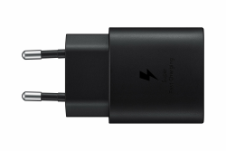 Samsung USB-C-Ladegerät, 25 W, ultraschnell, Adapter USB C auf USB, Samsung Schnellladegerät, Samsung Original-Ladegerät, ohne Kabel, Schwarz Angebot bei HelloDeals