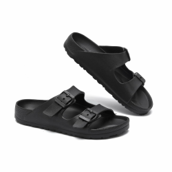 YUHITYGZGS Pantoletten Damen Herren Sommer Bequem Weich Sandalen Schlappen Cozy Slides Original Mules Clogs Orthopädische Hausschuhe Foam Sandale Rutschfeste Badelatschen 43/44 EU Schwarz Angebot bei HelloDeals