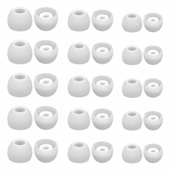 30 Stück Ersatz Ohrstöpsel Weiß Silikon Ohrhörer Ersatzstöpsel Komfort Ohrstöpsel Kompatibel mit den meisten in-Ear Kopfhörer (3 Größen) Angebot bei HelloDeals