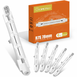 Tomosu 6 Stück R7s Halogenstab 78mm 100W Dimmbar Halogen Leuchtmittel R7s Warmweiß 2800K 1800LM 230V J78 Halogen Fluterlicht für Arbeitsleuchten, Landschaftsleuchten,Stehleuchten Angebot bei HelloDeals