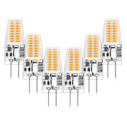 Auting G4 Led Warmweiß Birnen, 3W G4 LED Birnen 12V, Ersatz für 30W Halogenlampen, Energiesparlampe 3000K, 300LM AC/DC LED Lampen Nicht Dimmbar, 6er Pack Angebot bei HelloDeals