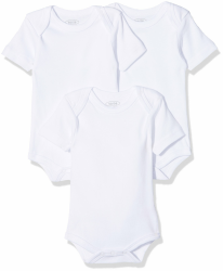 Playshoes Unisex Kleinkind Multipack Baby-Body 62-68 weiß 1/4-Arm 3er Pack Angebot bei HelloDeals