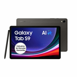 Samsung Galaxy Tab S9 AI-Android-Tablet, Wi-Fi, 128 GB / 8 GB RAM, MicroSD-Kartenslot, Inkl. S Pen, Simlockfrei ohne Vertrag, Graphit, Inkl. 36 Monate Herstellergarantie [Exklusiv bei Amazon] Angebot bei HelloDeals
