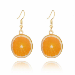 1pair Früchte Ohrringe Frucht-ohr-bolzen Lustige Nette Ohrringe Orange Tropfen Baumeln Frauen Angebot bei HelloDeals