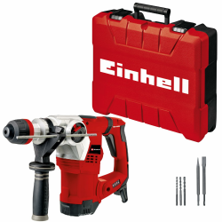 Einhell Bohrhammer TE-RH 32 4F Kit (1250 W, 5 Joule, 32 mm Bohrleistung in Beton, SDS-Plus, Anti-Vibrationsgriff, inkl. E-Box, 3 Bohrer, Spitzz- und Flachmeißel) Angebot bei HelloDeals