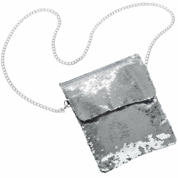 dressforfun 900654 Pailletten Handtasche, Damen Glitzer Party Umhängetasche mit Wendepailletten - Diverse Farben - Silber | Nr. 303286 Angebot bei HelloDeals