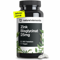 Zink 25mg – 365 Tabletten – gut verträgliches Zinkbisglycinat (Zink-Chelat) – vegan, hochdosiert, ohne unnötige Zusätze – in Deutschland produziert & laborgeprüft Angebot bei HelloDeals