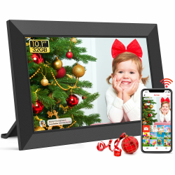 Frameo WLAN Digitaler Bilderrahmen 10,1 Zoll, HD 1280 * 800 IPS Touchscreen Elektronischer FotoRahmen mit 32GB Speicher, Auto Drehung, Einfache Weitergabe von Fotos Videos über Frameo App Angebot bei HelloDeals