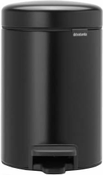 Brabantia 113321 Treteimer mit Inneneimer aus Kunststoff, stahl, MattSchwarz, 3Liter Angebot bei HelloDeals