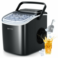 ecozy Eiswürfelmaschine, Eiswürfelbereiter 9 Würfel in 6 Minuten fertig, 12 KG/24H, Selbstreinigende Eiswürfelmaschinen Klein, 2 Eiswürfel Größen Ice Maker für Büro, Zuhause, Bar und Party Angebot bei HelloDeals