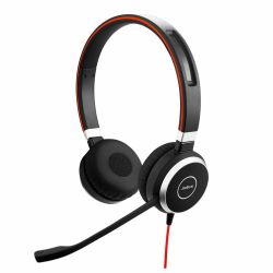 Jabra Evolve 40 UC Stereo Headset - Unified Communications Kopfhörer für VoIP Softphone mit passivem Noise-Cancelling - USB-Kabel mit Anrufsteuerung - Schwarz Angebot bei HelloDeals