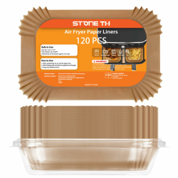 120 Stück Backpapier für Heißluftfritteuse Ninja Dual, Stone TH Airfryer mit Doppelkammer Pergamentpapier Liner Kompatibel mit Ninja AF300EU AF400EU SL400EU AF500EU, Andere Heißluftfritteuse Angebot bei HelloDeals