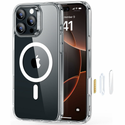 ESR für iPhone 16 Pro Hülle, Kamerasteuerung, kompatibel mit MagSafe, zertifizierter Militärschutz, Starke Magnetkraft, stoßfest und Kratzfest, magnetische Handyhülle, iPhone 16 Pro Case, Klar iPhone 16 Pro A-Klar+Kamerasteuerung Angebot bei HelloDeals