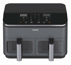 COSORI Heißluftfritteuse 2 Kammern Airfryer, 6-in-1 Dual Zone Air Fryer XXL 8,5 L, Heissluftfritteuse Doppelkammer mit Sichtfenster für ausgewogene Mahlzeit, 50 Rezepte, energiesparend, 1-5 Personen Angebot bei HelloDeals