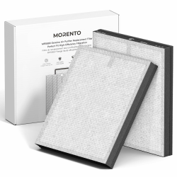 MORENTO Original Luftreiniger Ersatzfilter, True HEPA Filter Kompatibel mit MR5866 für 99.97% Luftverunreinigungen, Geruch und Rauch, verbesserte Version Matte White 2 Pack Angebot bei HelloDeals