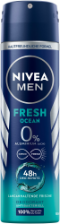 NIVEA MEN Fresh Ocean Deo Spray, Deo ohne Aluminium (ACH) mit 48h Schutz, Deodorant mit einzigartiger INIFINIFRESH Formel und NIVEA MEN Pflege-Komplex (150 ml) Angebot bei HelloDeals