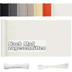 Aiyaoo BalkonSichtschutz Kunststoff 75 x700cm- Sichtschutzplane 100% PrivatsphäRe. Terrasse Aus Polyester, für den Gartenzaun oder Balkon - Weiß 75cm x 700cm Weiß Angebot bei HelloDeals