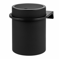 bremermann runder Kosmetikeimer Savona mit Softtouch-Oberfläche inkl. Wandhalterung zum Kleben oder Bohren mit Schwingdeckel, Abfalleimer aus Kunststoff, 5,5 Liter Fassungsvermögen (schwarz) Angebot bei HelloDeals