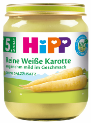 HiPP Reine weiße Karotte, 6er Pack (6 x 125 g) - Bio Angebot bei HelloDeals