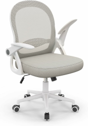 naspaluro Bürostuhl, Ergonomischer Schreibtischstuhl mit Atmungsaktiv Netzbespannung, Hochklappbare Armlehnen, Höhenverstellbarer, Computerstuhl, Leichter Stuhl, 360° Drehstuhl, Grau Angebot bei HelloDeals