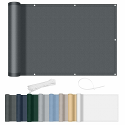 AXT SHADE Balkon Sichtschutz Wetterfest 90x600cm Balkonverkleidung Balkonabdeckung Balkonbespannung Blickdichte Windschutz und UV-Schutz mit Kabelbinder für Balkongeländer-Anthrazit 0.9x6m Anthrazit Angebot bei HelloDeals