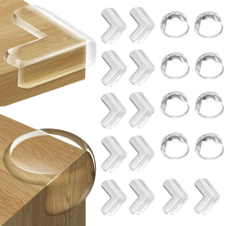 20 Stücks Kantenschutz Baby Eckenschutz Baby Eckenschutz Kantenschutz Selbstklebend Transparent kindersicherung Tischkantenschutz Eckschutzkanten Baby Mit Verbessertem Superkleber für Baby Sicherheit Angebot bei HelloDeals