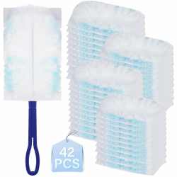 42 Stück Staubmagnet für Swiffer mit 1 Griff, staubmagnet nachfüllpack für swiffer,Tierhaare für swiffer staubwedel nachfüllpack, Staub, Schmutz Elektrostatischer Staubwischer für Haushalt, Schule Angebot bei HelloDeals