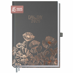 Häfft® Organizer Day by Day 2025 A5 "Poppy" 1 Tag 1 Seite - Tageskalender, Tagesplaner, Terminkalender, Terminplaner, Buchkalender - nachhaltig & klimafreundlich Angebot bei HelloDeals