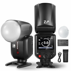 NEEWER Z2-S 2,4G TTL Flash Rundkopf Blitz Speedlite Kompatibel mit Sony Kameras 76W 1/8000s HSS, Diffusor 2 Modellierlampen bessere UI TTL/M Umschalttaste 3000mAh Akku 600 Vollleistungsblitz Angebot bei HelloDeals