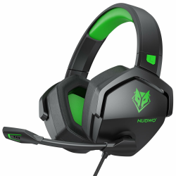 NUBWO N16 Gaming Headset – Mikrofon mit Geräuschunterdrückung, Stereo Sound und Komfortables Design für PS5, PS4, Xbox One, NS, PC, Laptop und Mac - Grün Angebot bei HelloDeals