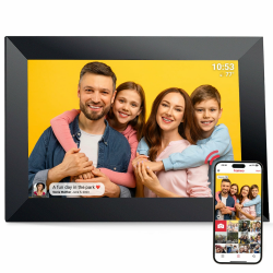 Frameo Digitaler Bilderrahmen WiFi VESWWE 10,1 Zoll Digital Photo Frame 1280x800 IPS-Touchscreen Integrierter Speicher 32 GB Automatisches Drehen für die sofortige Freigabe von Fotos und Videos Angebot bei HelloDeals