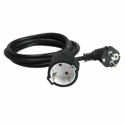 UNITEC Schuko-Verlängerung H05VV-F3G1,5mm² 2m schwarz Angebot bei HelloDeals