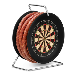WURSTBARON® Wurst Kabeltrommel im Dartboard Design, 3,5m Wurst nach Krakauer Art, hochwertige Qualität und rauchiges Aroma, lustiges Geschenk, 240 g Angebot bei HelloDeals