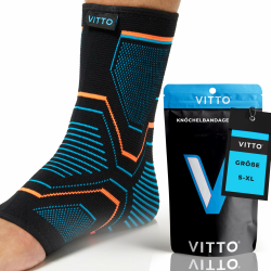 VITTO Sprunggelenkbandage, Fußbandage bei Bandschäden, Schwachen Gelenken, Verstauchtem Gelenks und Arthritis (Hulle, M), Arthritis,Erholung,Plantarfasziitis,Schmerzlinderung Angebot bei HelloDeals