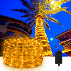 Ansobea Lichterschlauch Aussen 10 Meter 240LEDs, Lichtschlauch Außen Innen 8 Modi, Lichtschlauch für Weihnachten, Party. Wasserdicht Außenlichterkette-Gelb Angebot bei HelloDeals