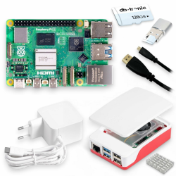 Raspberry Pi 5 16GB Starter-Kit | Offizielles USB-C 27W Netzteil | Offizielles Gehäuse mit Lüfter | 128GB Edition | USB-Kartenleser | Micro HDMI Kabel Angebot bei HelloDeals