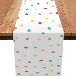 Tischläufer Geburtstag Bunte Punkte,Bunt Party Tischläufer Geburtstag Dekoration Tisch Deko für Kinder Mädchen Jungen Geburtstag Party Dekoration 180 x 35cm Angebot bei HelloDeals