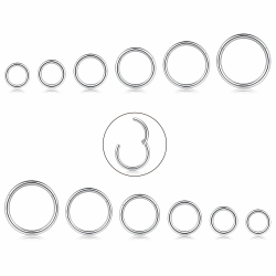 CASSIECA 12Pcs 16G Edelstahl Piercing Nasen für Damen Mädchen Nase Ringe Piercing Hoop Lippe Septum Ohr Piercing Körperschmuck 6-16MM Silberton Angebot bei HelloDeals