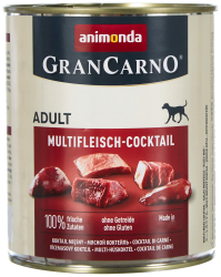 animonda GranCarno Hundefutter, Nassfutter für erwachsene Hunde, verschiedene Sorten 6 x 800 g Multi-Fleischcocktail Angebot bei HelloDeals