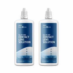 Amazon Basic Care All-In-One Kontaktlinsenflüssigkeit, 2 x 250 ml (briefkastenfreundlich) Angebot bei HelloDeals