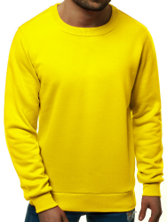 OZONEE Herren Sweatshirt Pullover Langarm Farbvarianten Langarmshirt Pulli ohne Kapuze Baumwolle Baumwollmischung Classic Basic Rundhals-Ausschnitt Sport 01B L Gelb-neon_ozonee-01b_bz Angebot bei HelloDeals