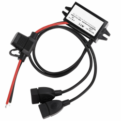 12V auf USB,12V auf 5V USB-Adapter,DC Buck-Konverter-Modul 3A 15W DC auf DC Auto-Stromwandler Adapter mit Sicherung (Dual USB) Angebot bei HelloDeals